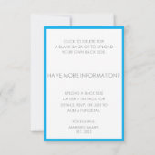 Drucken Sie sich selbst UAWG, Info oder Dankeschön RSVP Karte (Rückseite)