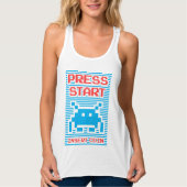 Drücken Sie Start, Münze einfügen, Arcade, Geek, G Tank Top (Vorderseite)