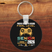 Drücken Sie Start, um das letzte Level Senior 2026 Schlüsselanhänger (Vorderseite)