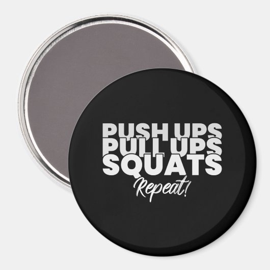 Drücken Sie UPS Pull UPS Squats Wiederholen! Magnet (Vorderseite/Rückseite)