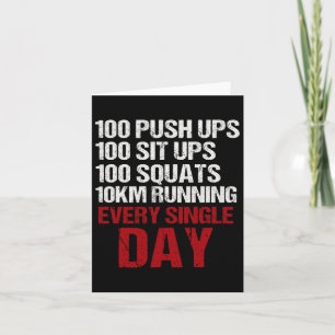 Drücken Sie Ups Sit Ups Squats, die Bodybuilding P Karte