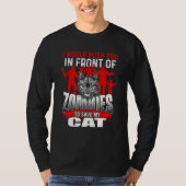 Drücken Sie vor Zombies, um meine Katze Retten - K T-Shirt (Vorderseite)