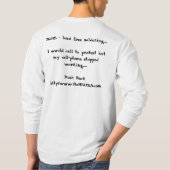 Drücken Sie zurück Logo und Protest T-Shirt (Rückseite)