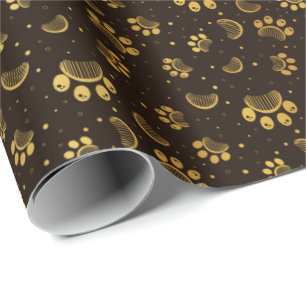 Drucken und Aufziehen der Farbe in Goldfarbe Geschenkpapier