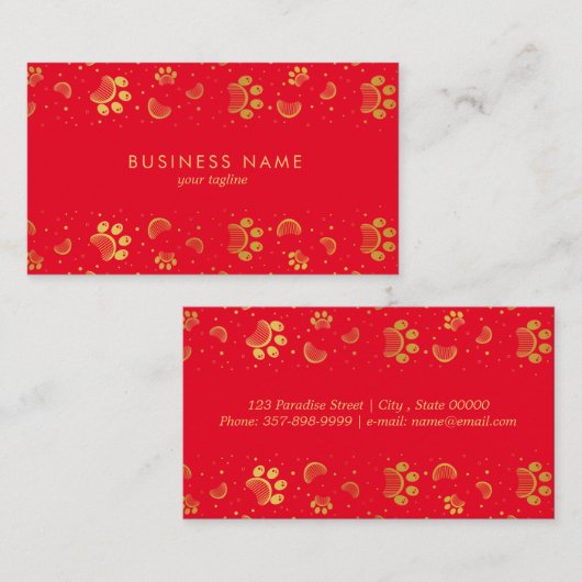 Drucken und Aufziehen der Farbe in Goldfarbe Visitenkarte (Vorne/Hinten)