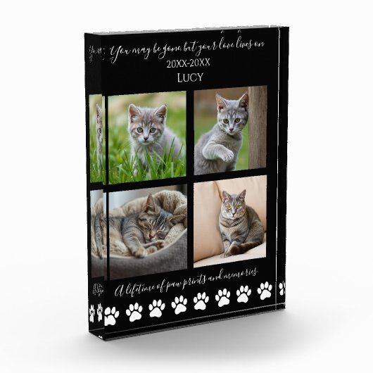 Drucken und Erinnerungen nach Maß für eine Katze Fotoblock (Links)