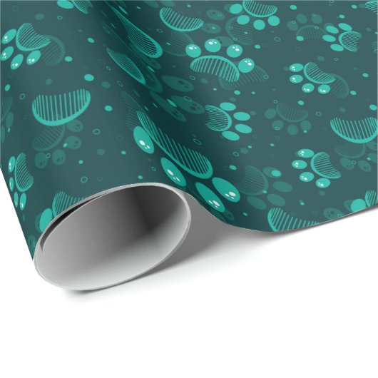 Drucken und Groomen des Comb-Musters in grüner Far Geschenkpapier (Rolleneckpunkt)
