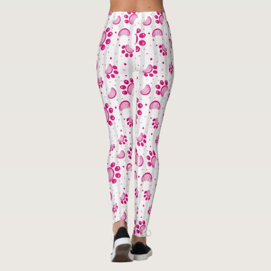 Drucken und Grooming Comb-Muster in rosa Farbe ein Leggings (Rückseite)