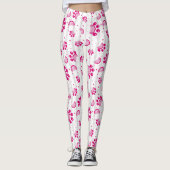 Drucken und Grooming Comb-Muster in rosa Farbe ein Leggings (Vorderseite)