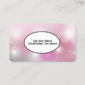 Drucken und Herz auf rosa Bokeh einfügen Visitenkarte (Rückseite)