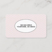 Drucken und rosa Herzen einfügen Visitenkarte (Rückseite)