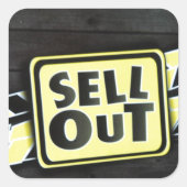 Drucken verkaufen quadratischer aufkleber (Vorderseite)