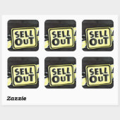 Drucken verkaufen quadratischer aufkleber (Blatt)