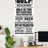 Drucken von Golfregeln Poster (Heimbüro)
