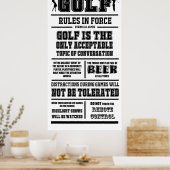 Drucken von Golfregeln Poster (Küche)