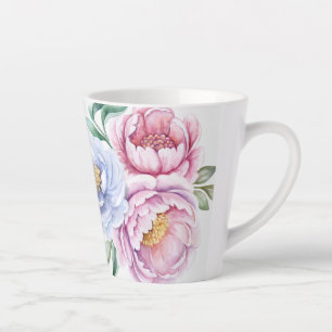 Drucken von handgemalten Peonies Milchtasse