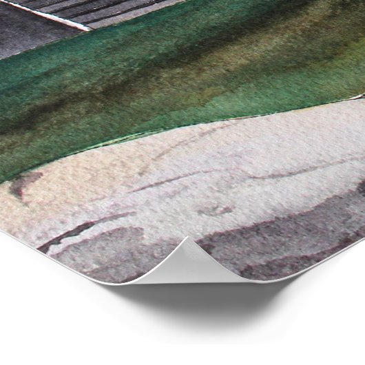 Drucken von hellen Aquarellfarben Poster (Ecke)