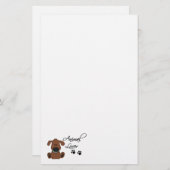 Drucken von Hunden und Pfoten Briefpapier (Vorne/Hinten)