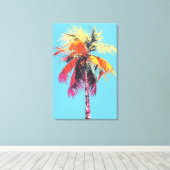 Drucken von Kokospalmen mit Himmelshintergrund Leinwanddruck (Insitu (Holzboden))