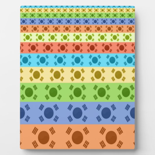 Drucken von mehrfarbigen koreanischen Flaggen Fotoplatte (Vorderseite)