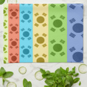 Drucken von mehrfarbigen koreanischen Flaggen Geschirrtuch (Gefaltet)