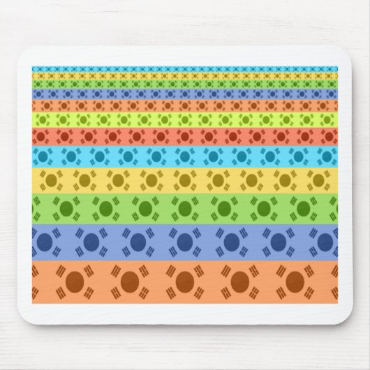 Drucken von mehrfarbigen koreanischen Flaggen Mousepad (Vorne)