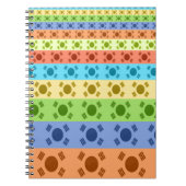 Drucken von mehrfarbigen koreanischen Flaggen Notizblock (Vorderseite)