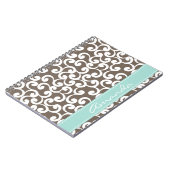 Drucken von Mocha- und Mini-Mit Monogramm Elemente Notizblock (Linke Seite)