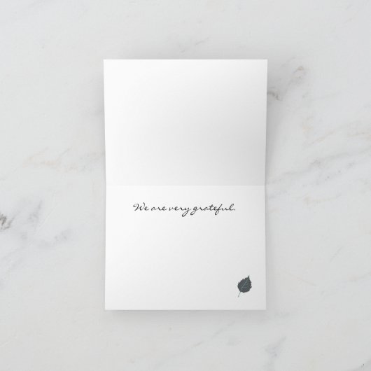 Drucken von Papier - dank der Weihnachtskarte Dankeskarte (Innenseite)