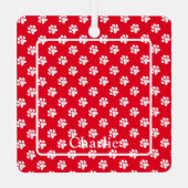 Drucken von Paw-Fotos für benutzerdefinierte Hunde Ornament Aus Metall (Rückseite)