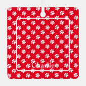 Drucken von Paw-Fotos für benutzerdefinierte Hunde Ornament Aus Metall (Vorderseite)