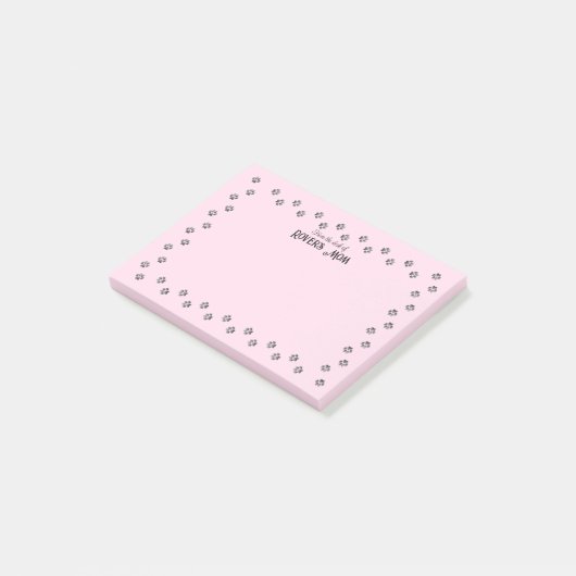 Drucken von Paw von der Schreibtisch Post-it Klebezettel (angewinkelt)