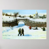 Drucken von "Playing at the Pond" Poster (Vorne)