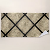 Drucken von rustikalem Design aus Ziegelbeige Strandtuch (Vorderseite)