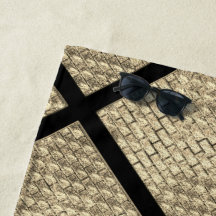 Drucken von rustikalem Design aus Ziegelbeige