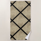 Drucken von rustikalem Design aus Ziegelbeige Strandtuch (Vorderseite)