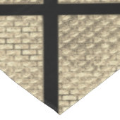 Drucken von rustikalem Design aus Ziegelbeige Tischdecke (Schrägansicht)