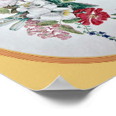 Drucken von Vintagen Blume Poster (Ecke)