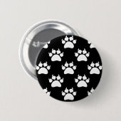 Drucken von weißen Katzenpasten und -mustern Button (Vorne & Hinten)