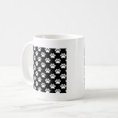 Drucken von weißen Katzenpasten und -mustern Kaffeetasse (Vorderseite Links)