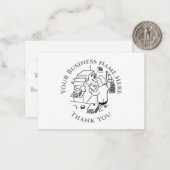 Drucker Danke Notizkarte Mitteilungskarte (Vorderseite/Rückseite Beispiel)