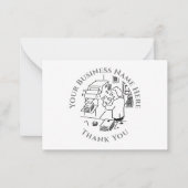 Drucker Danke Notizkarte Mitteilungskarte (Vorderseite)