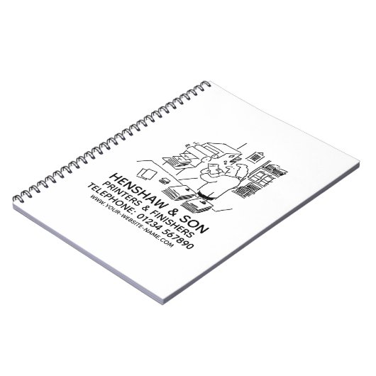 Drucker & Finisher-Notebook Notizblock (Linke Seite)