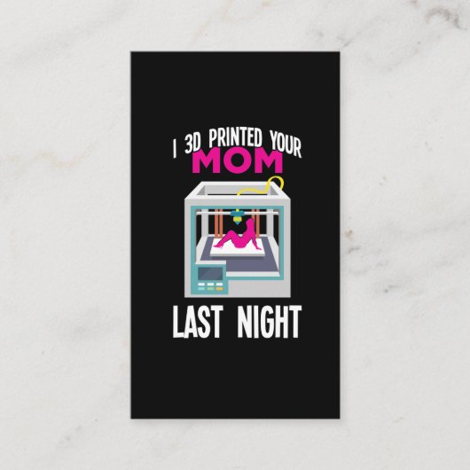 Drucker-Ingenieur für 3D-Drucker druckt Ihre Mama Visitenkarte (Vorderseite)