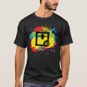 Drucker-Operator für 3D-Drucküberlauf T-Shirt (Vorderseite)