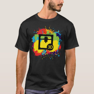 Drucker-Operator für 3D-Drucküberlauf T-Shirt