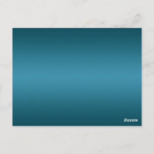 DRUCKER RIBBON Aquamarin Damask Tischnummer Postka (Rückseite)