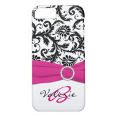 DRUCKER RIBBON rosa, schwarz, weiß Case-Mate iPhone Hülle (Rückseite)