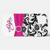 DRUCKER RIBBON rosa, schwarz, weiß Case-Mate iPhone Hülle (Rückseite (Horizontal))