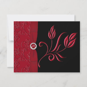 DRUCKER RIBBON Ruby Red, Black RSVP Card Karte